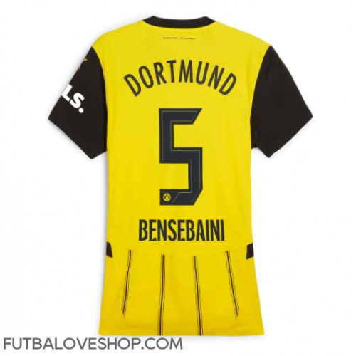 Dres Borussia Dortmund Ramy Bensebaini #5 Domáci pre Ženy 2024-25 Krátky Rukáv